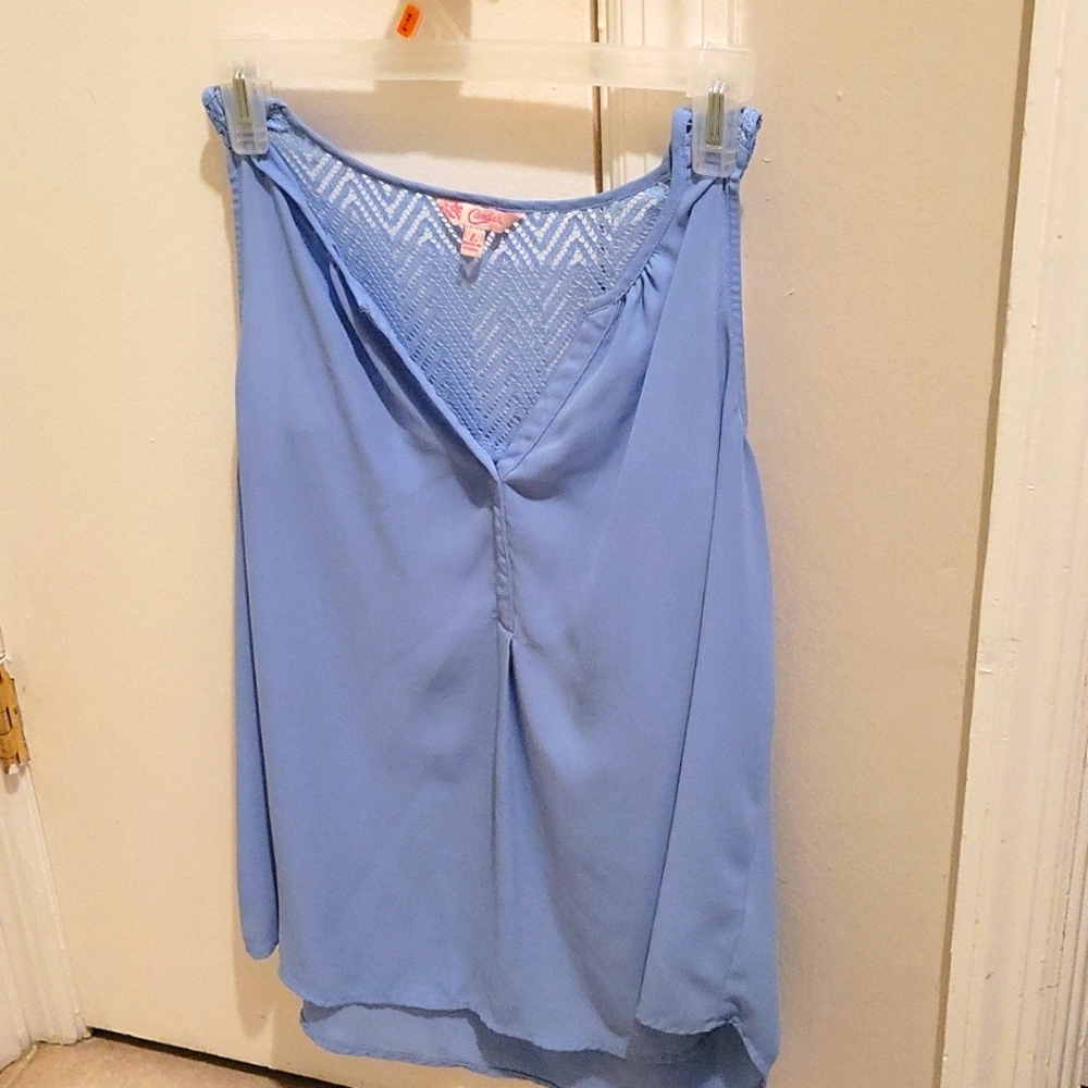 Beautiful baby blue silk top